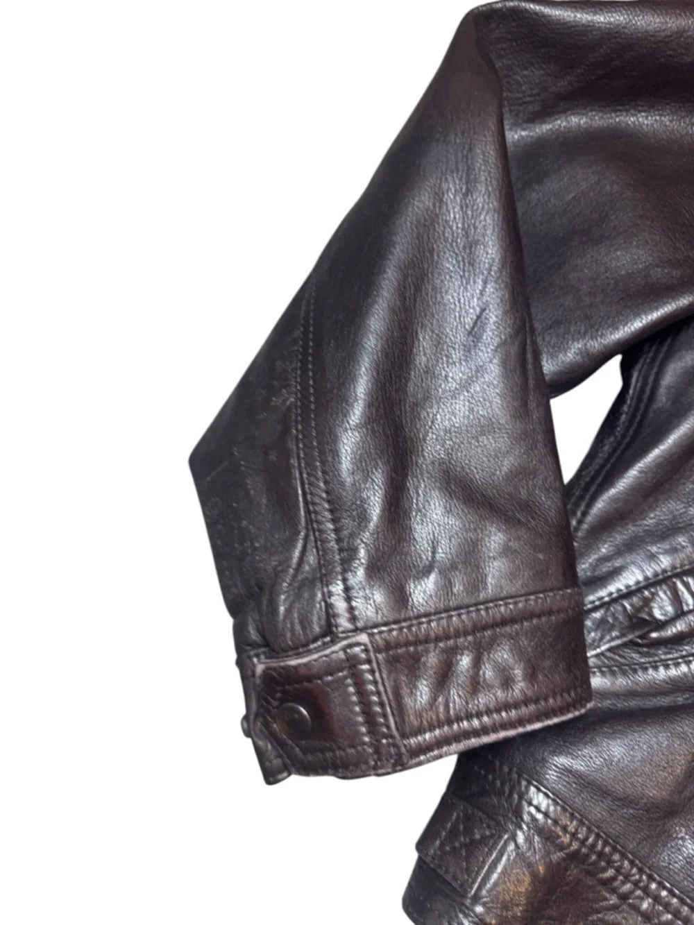 Vtg  American Eagle Outfitters Aviator Messageries Aeriennes Leather Jacket 40
